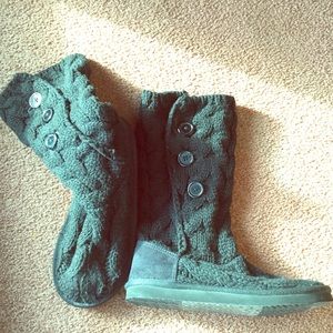 Old Navy Black Button Sweater Boots